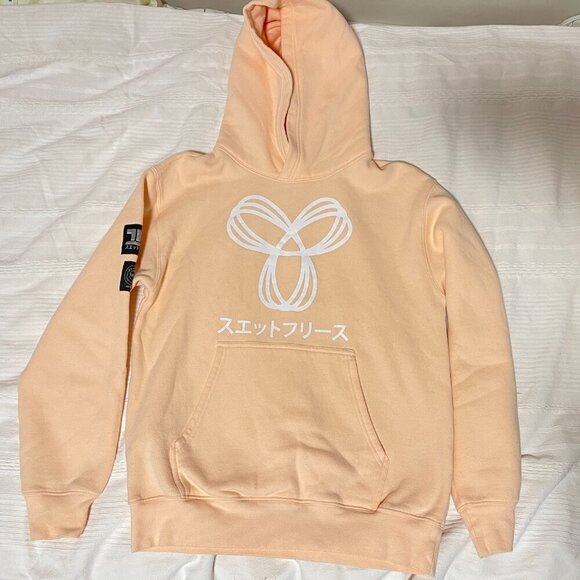 Aritzia TNA Rare Sweatfleece Streetwear Hoodie Peach - Small - Picture 2 of 11